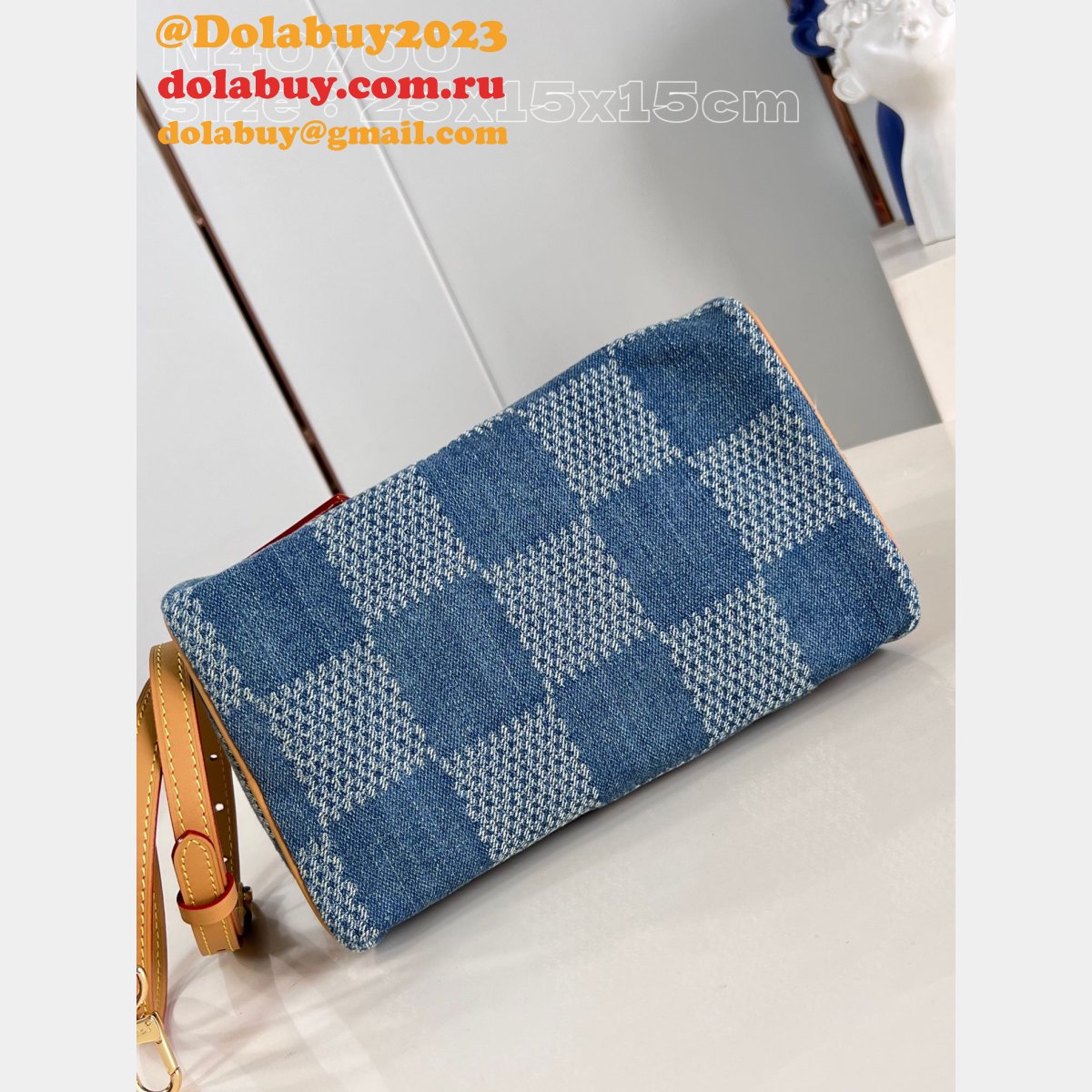 LVS Replica Prefall 2024 Louis Vuitton Damier Denim 3D N40700 Bag