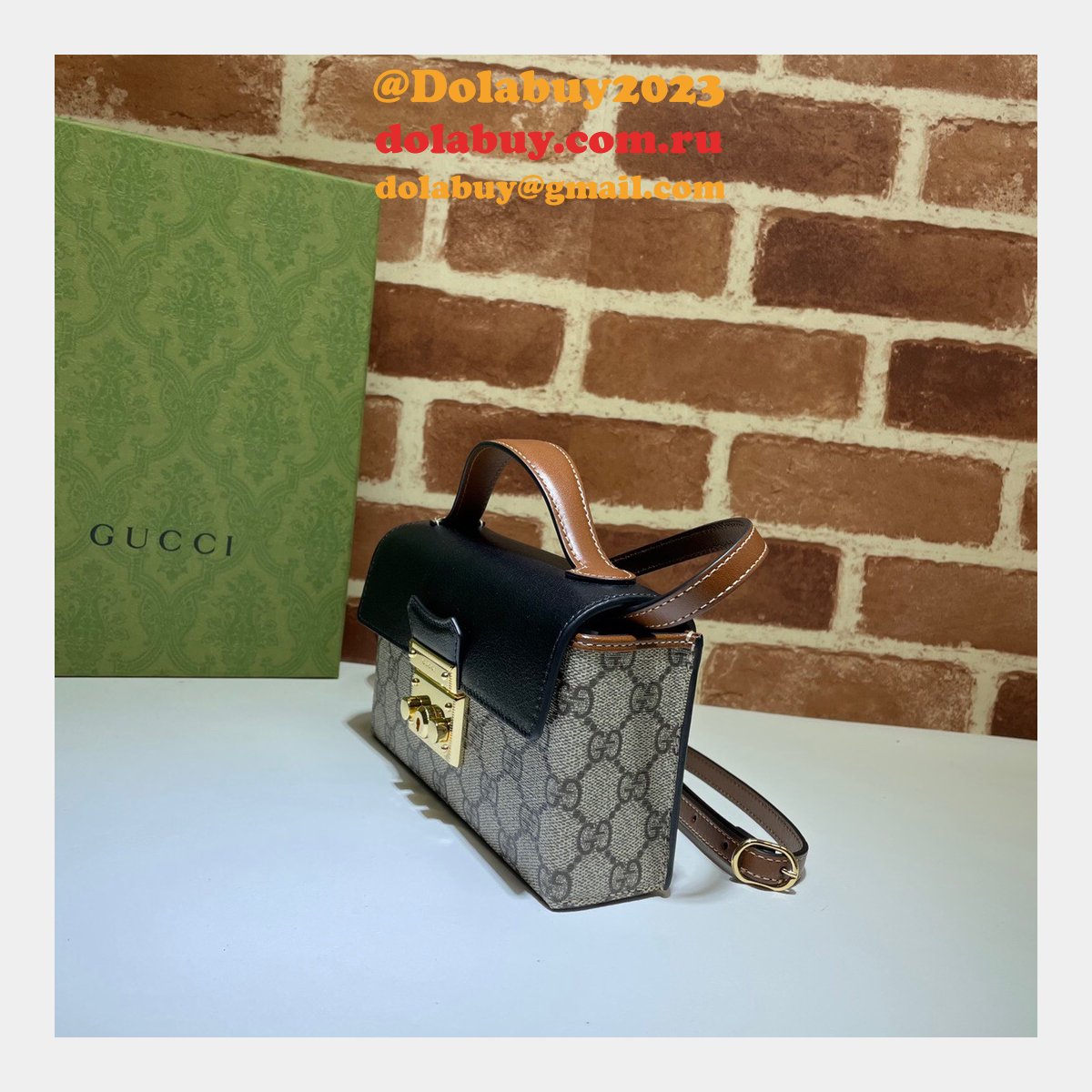 Gucci Replica 7 Star 652683 Padlock mini bag GG Supreme Cheap