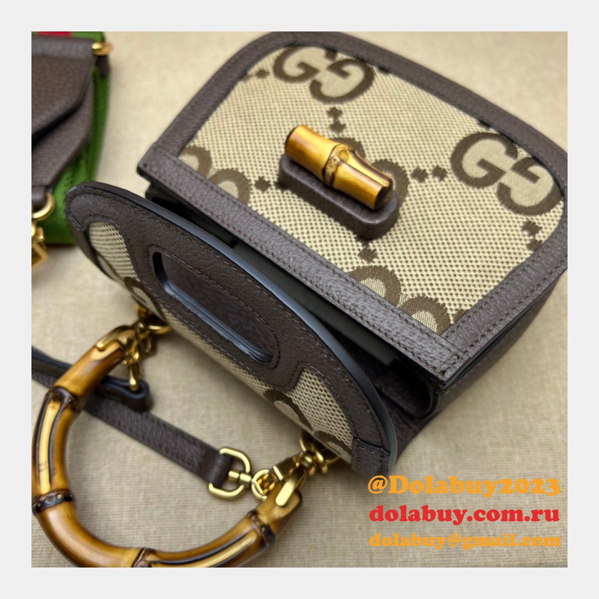 Best Dolabuy Replica Gucci Mini jumbo GG bag 686864 Bamboo