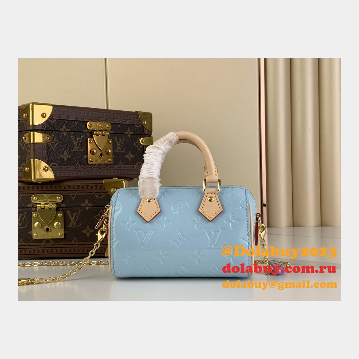 Nano Speedy M83273/M83000 Vernis Patent Louis Vuitton Replica Bag