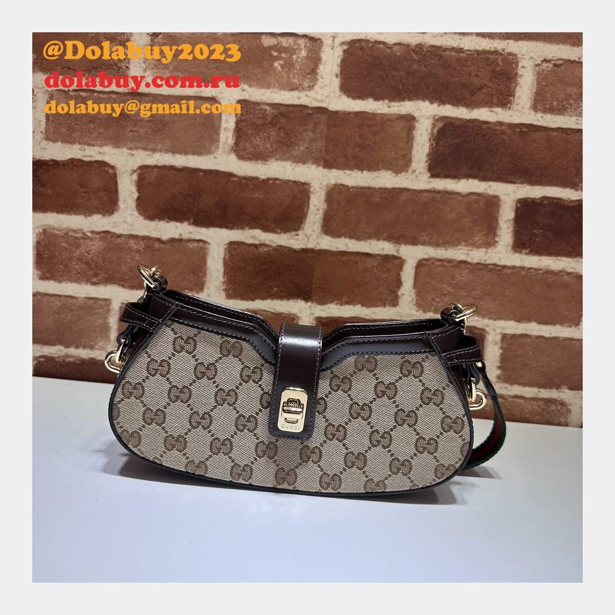 rosso ancora replica G*u*i moon side mini shoulder 786015 bag