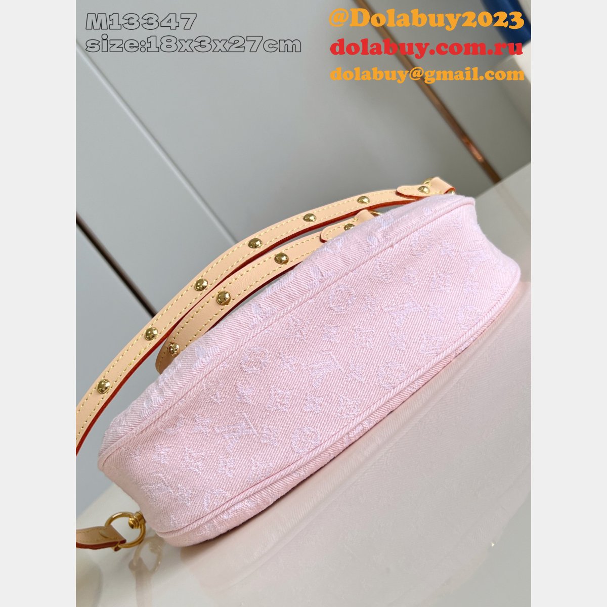 Luxury Monogram Denim Pink M13347 Louis Vuitton New Sunset Bag