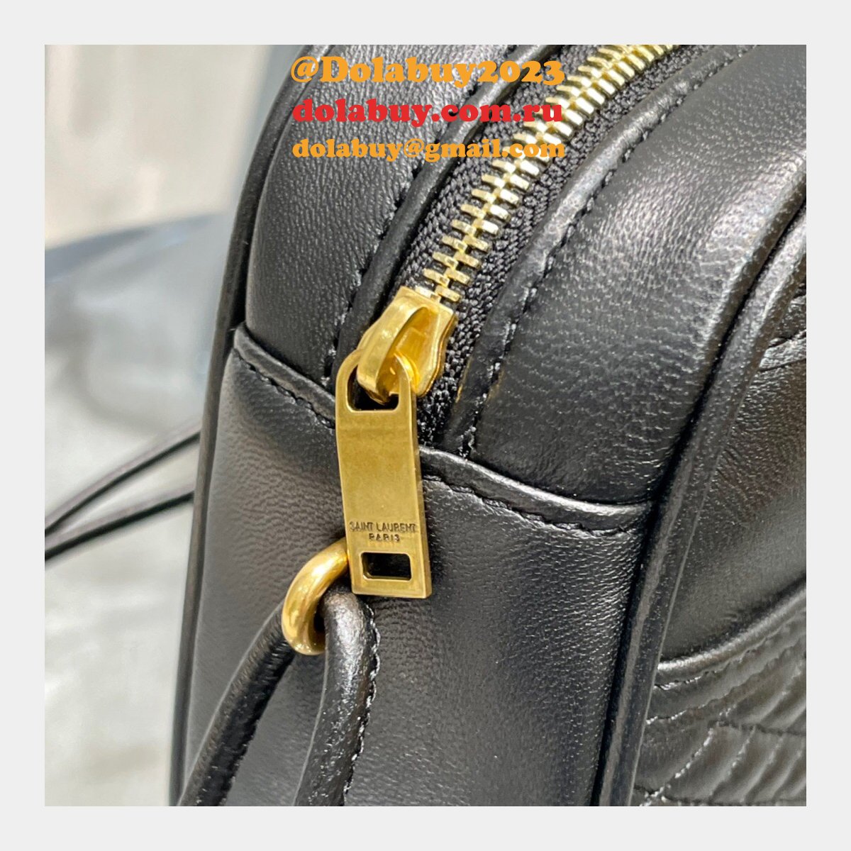 Replica YSL 64899 Red/White/Black Victoire camera bag High Quality