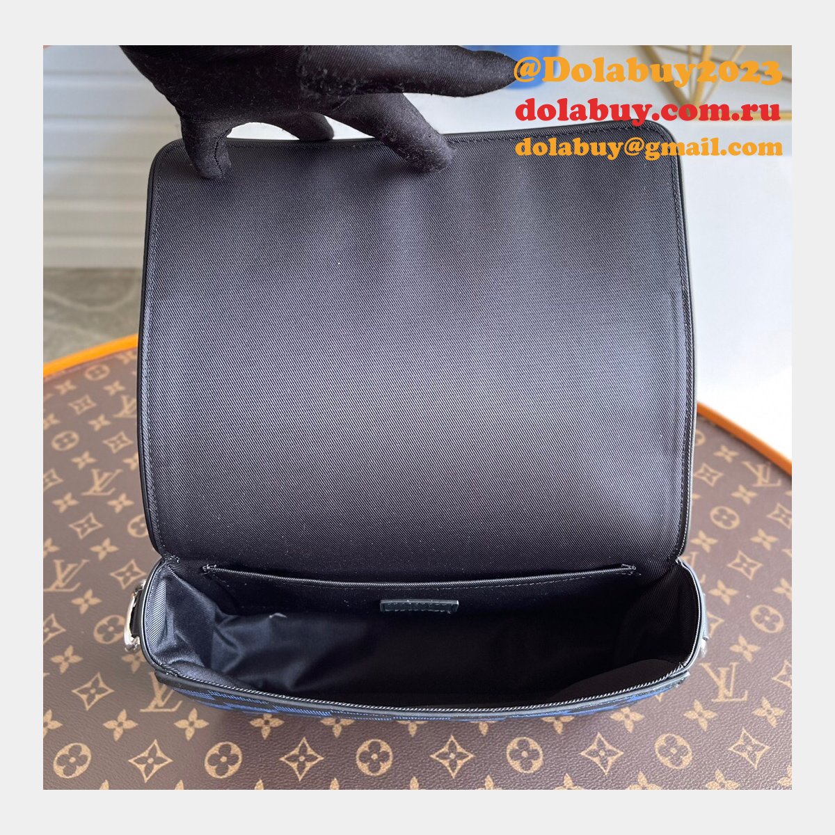 Louis Vuitton Best Replicas N50037 Studio Messenger Damier Infini Leather Bags