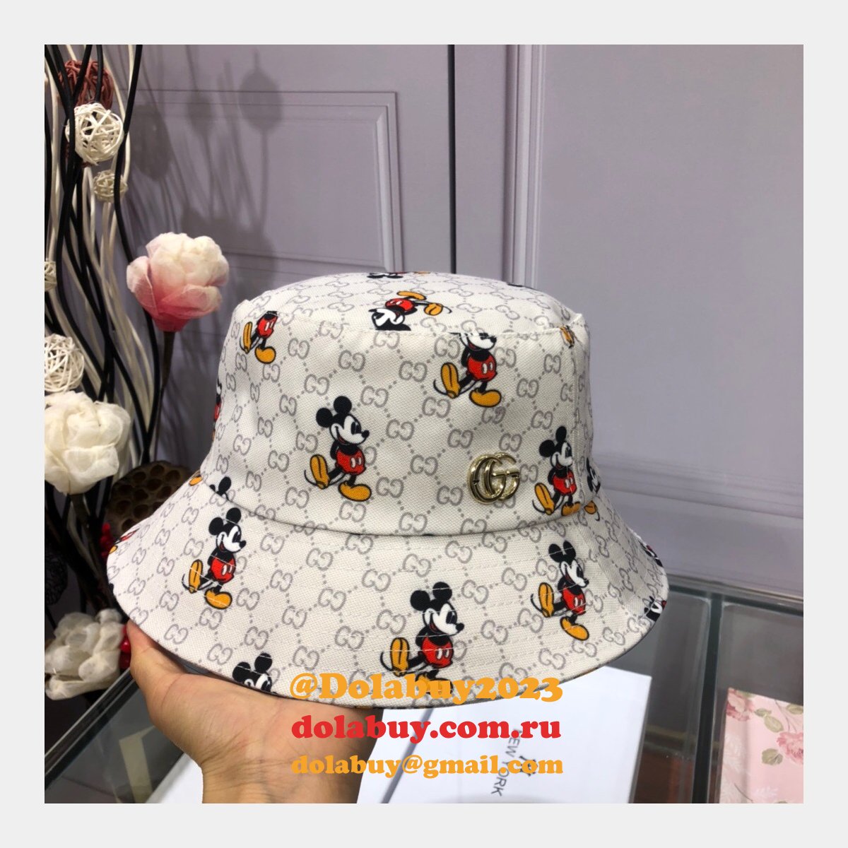 7 Star Gucci Mickey fisherman hat