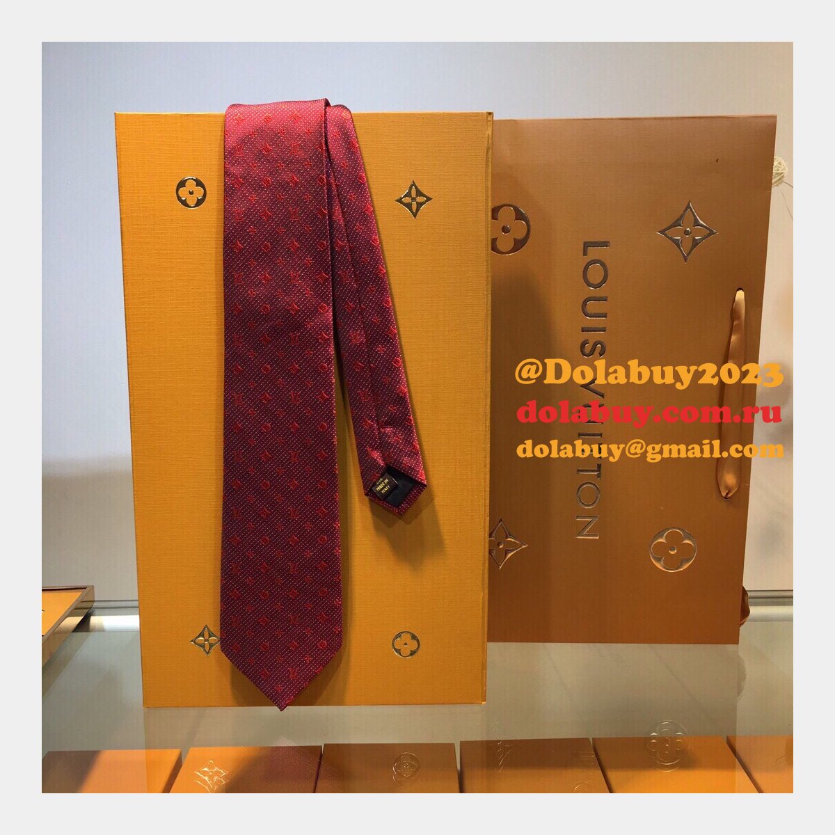 Louis Vuitton Monogram Classic Jacquard series Tie