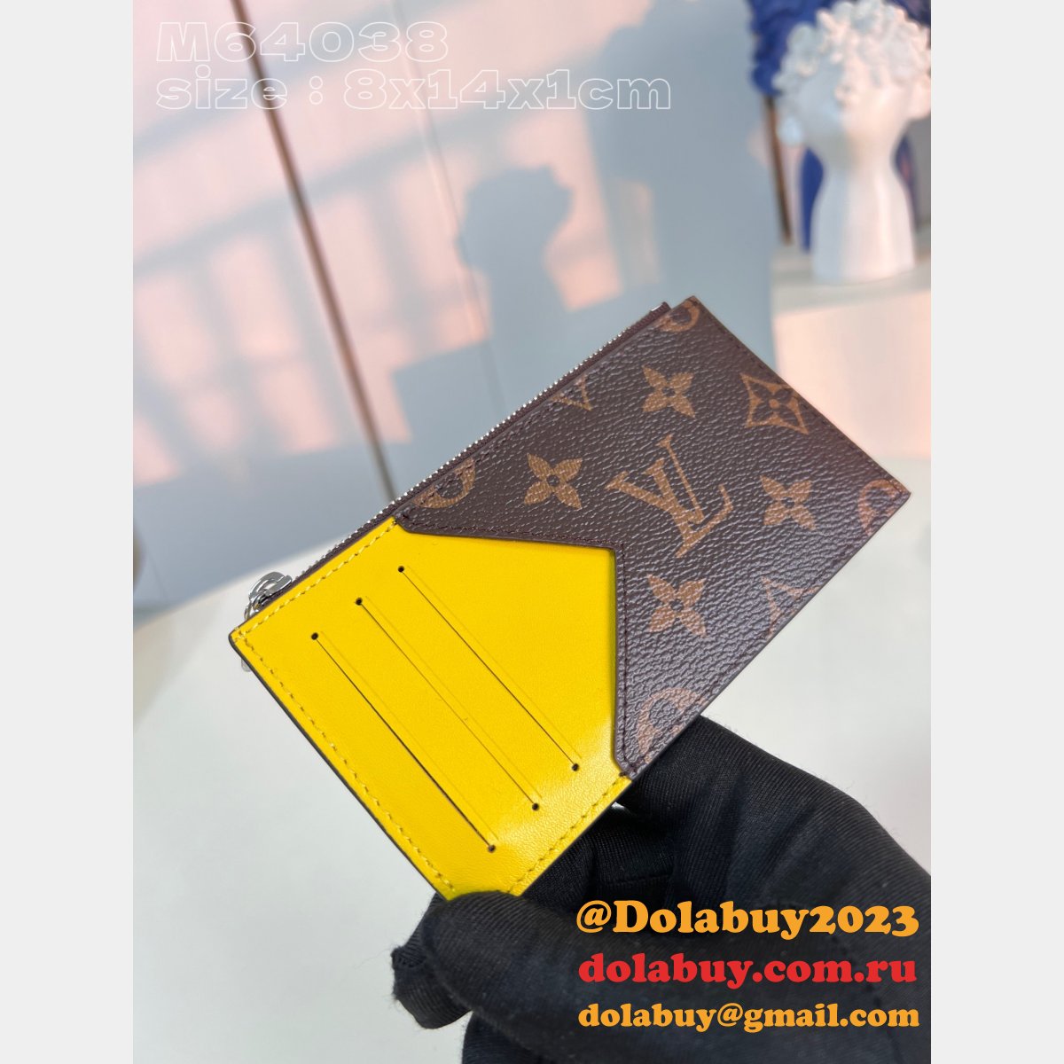 Coin Card Holder Damier Graphite M64038 LV Knockoff Bag