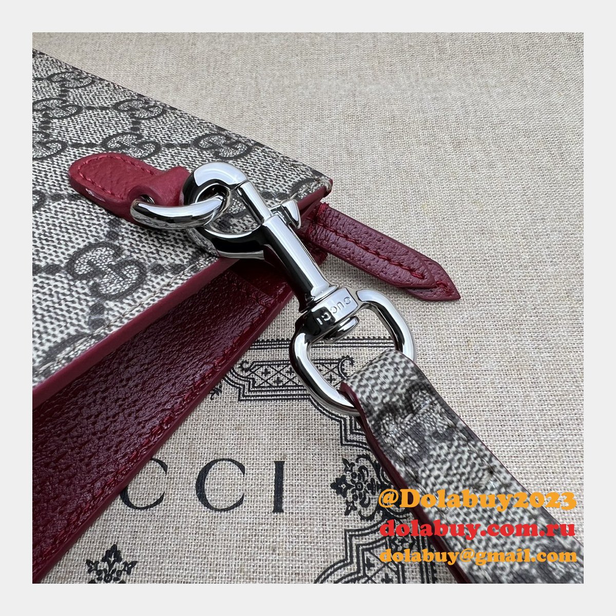Pouch 1:1 Gucci Clutches Knockoff GG Detai 768255 Best Bag