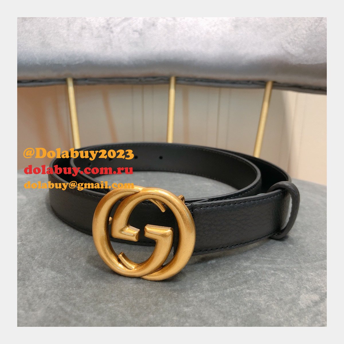 G*u*i belt with double g buckle 20mm,30mm,40mm black luxury
