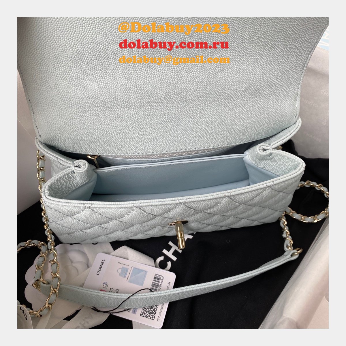 AAA+ CC Grained caviar leather bag A92990 23cm