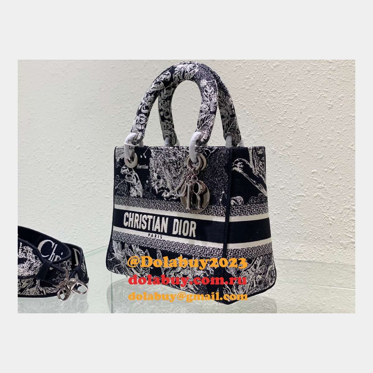 Leather Lady Dior 24cm Luxury Replica Brand Designer Bags