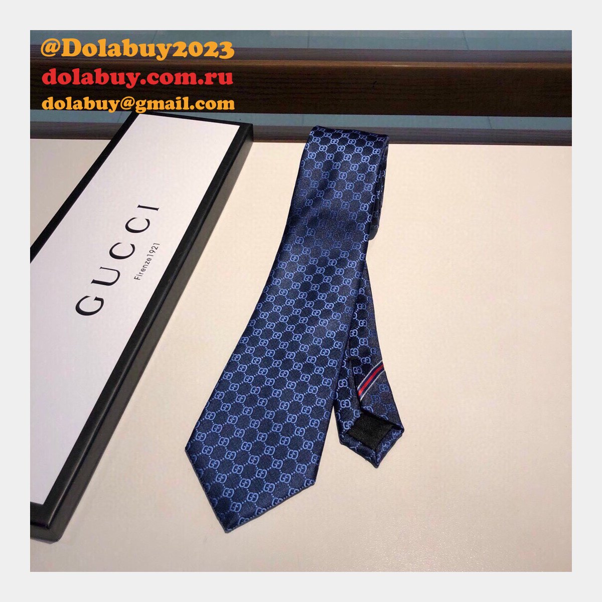 replica G*u*i ties for men round neck