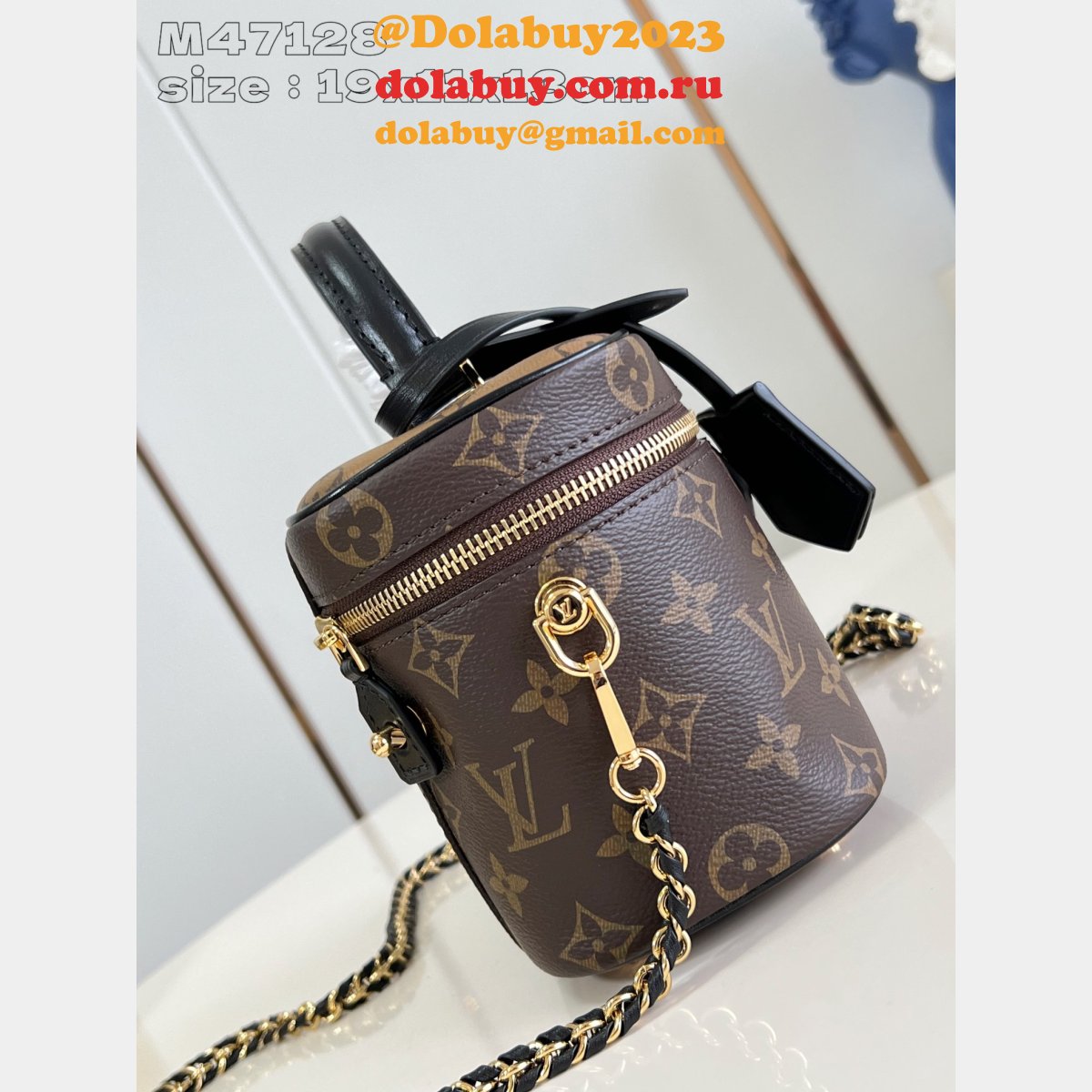Louis Vuitton Replica M47128 Vanity PM Monogram Reverse 7 Star Bag
