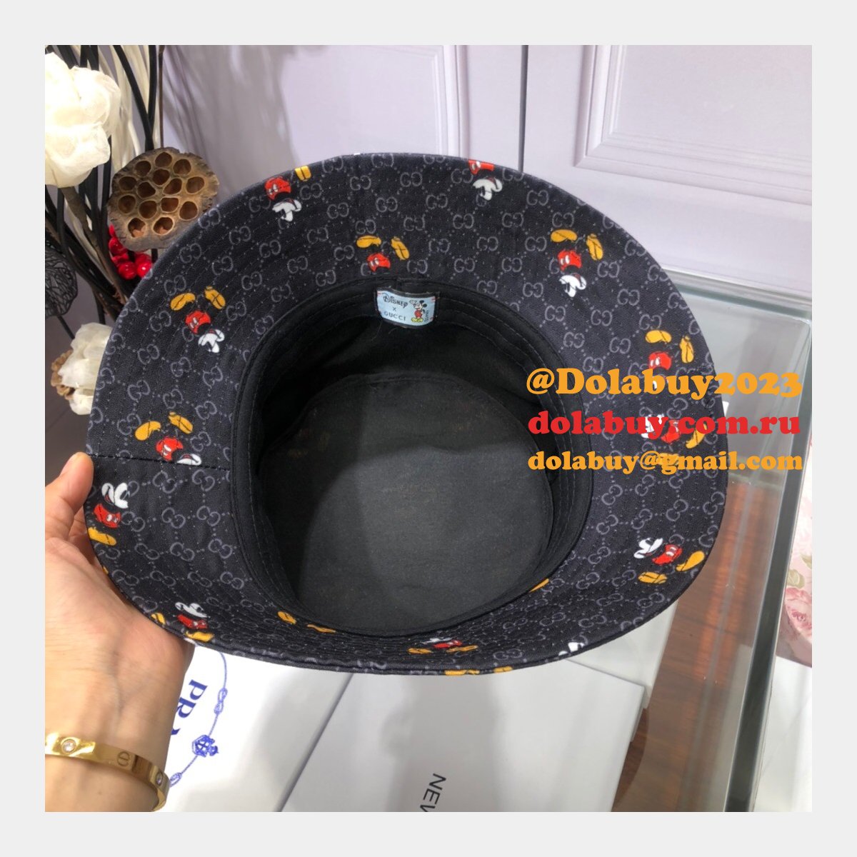 7 Star Gucci Mickey fisherman hat