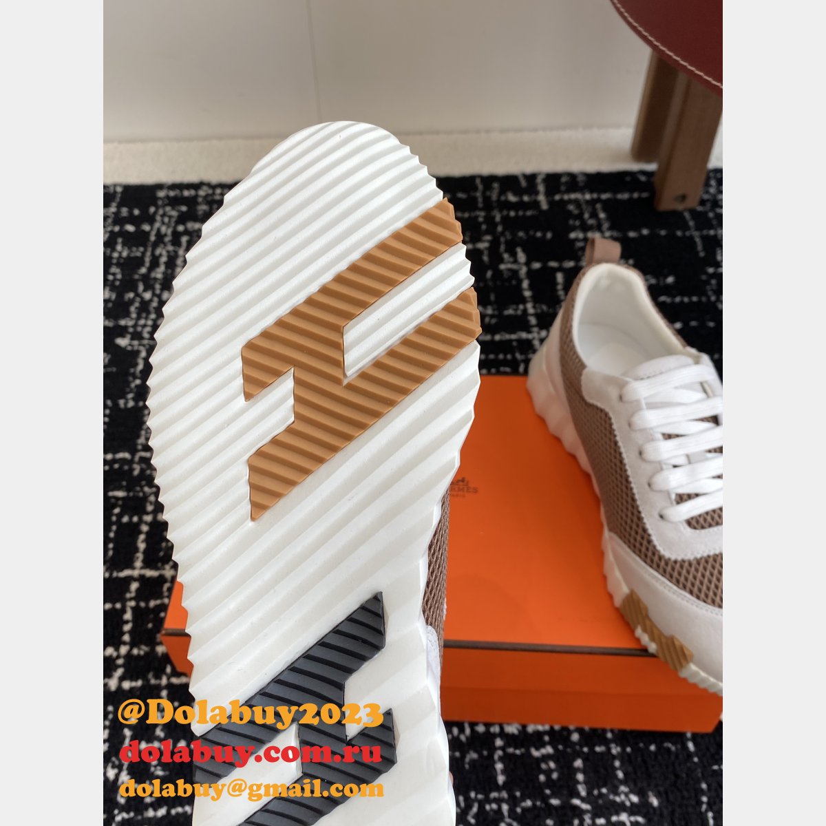 Top Designer Hermes Bouncing Sneaker