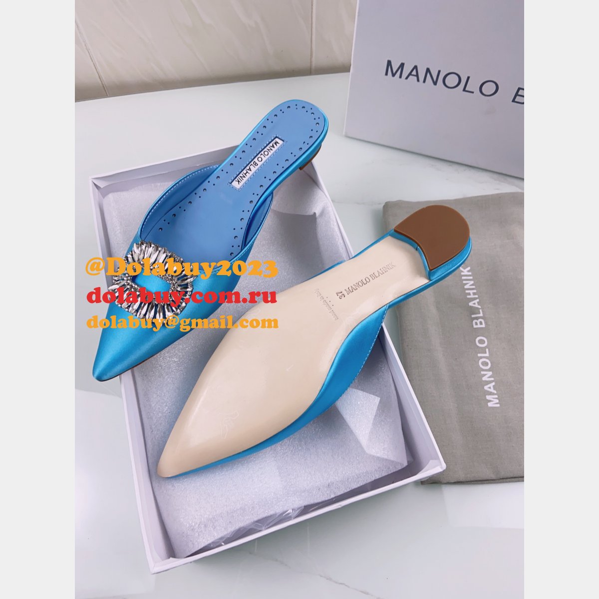 Replicas Manolo Blahnik Luxury Satin Pumps Dolabuy