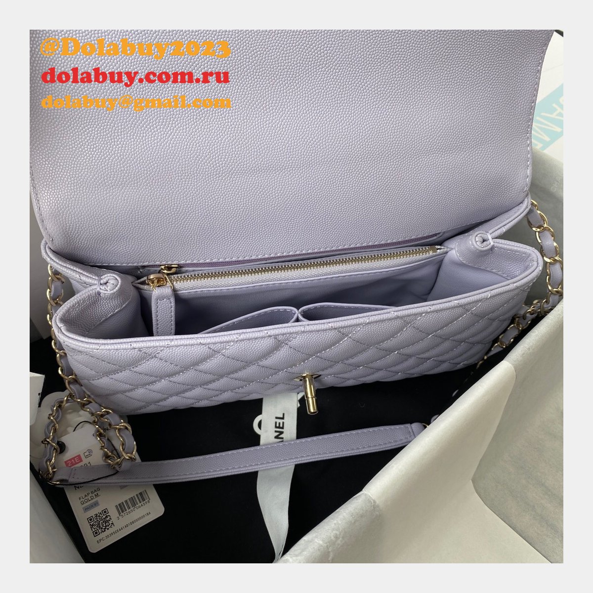 Luxury CC coco handle bag 92991 caviar leather 29cm