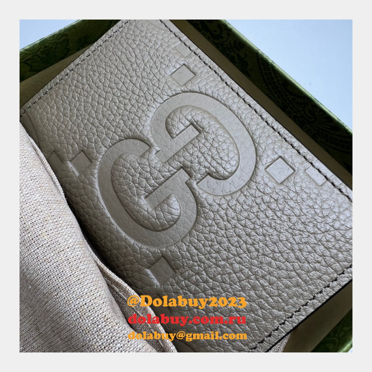 Best Gucci Luxury 739478 Jumbo GG Card Case Wallets