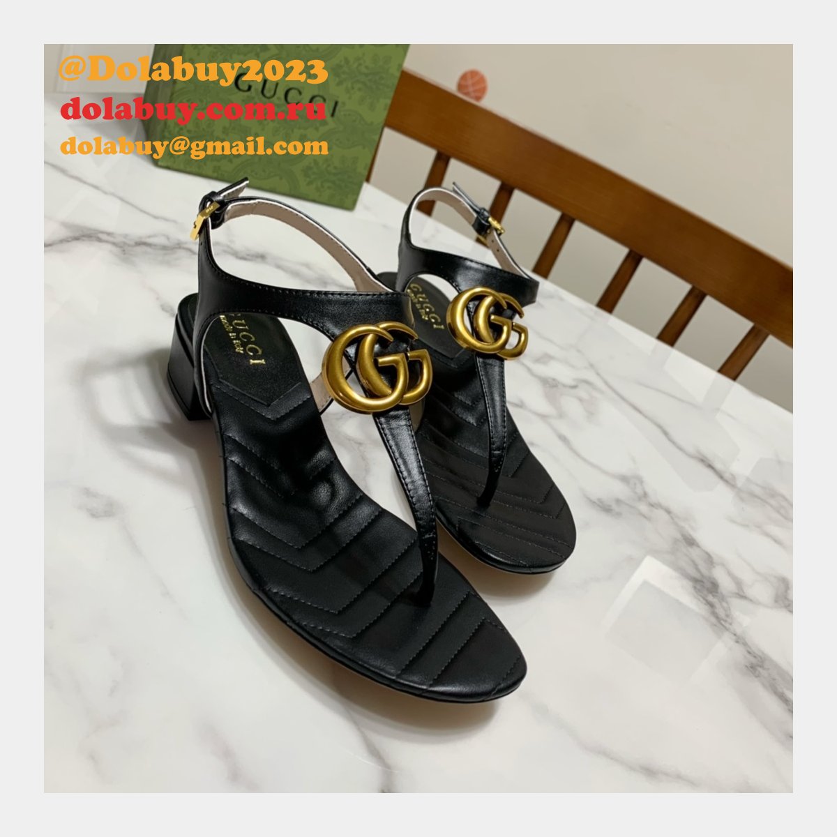 The Best Fake Sandals 1:1 Mirror Top Quality Black Shoes