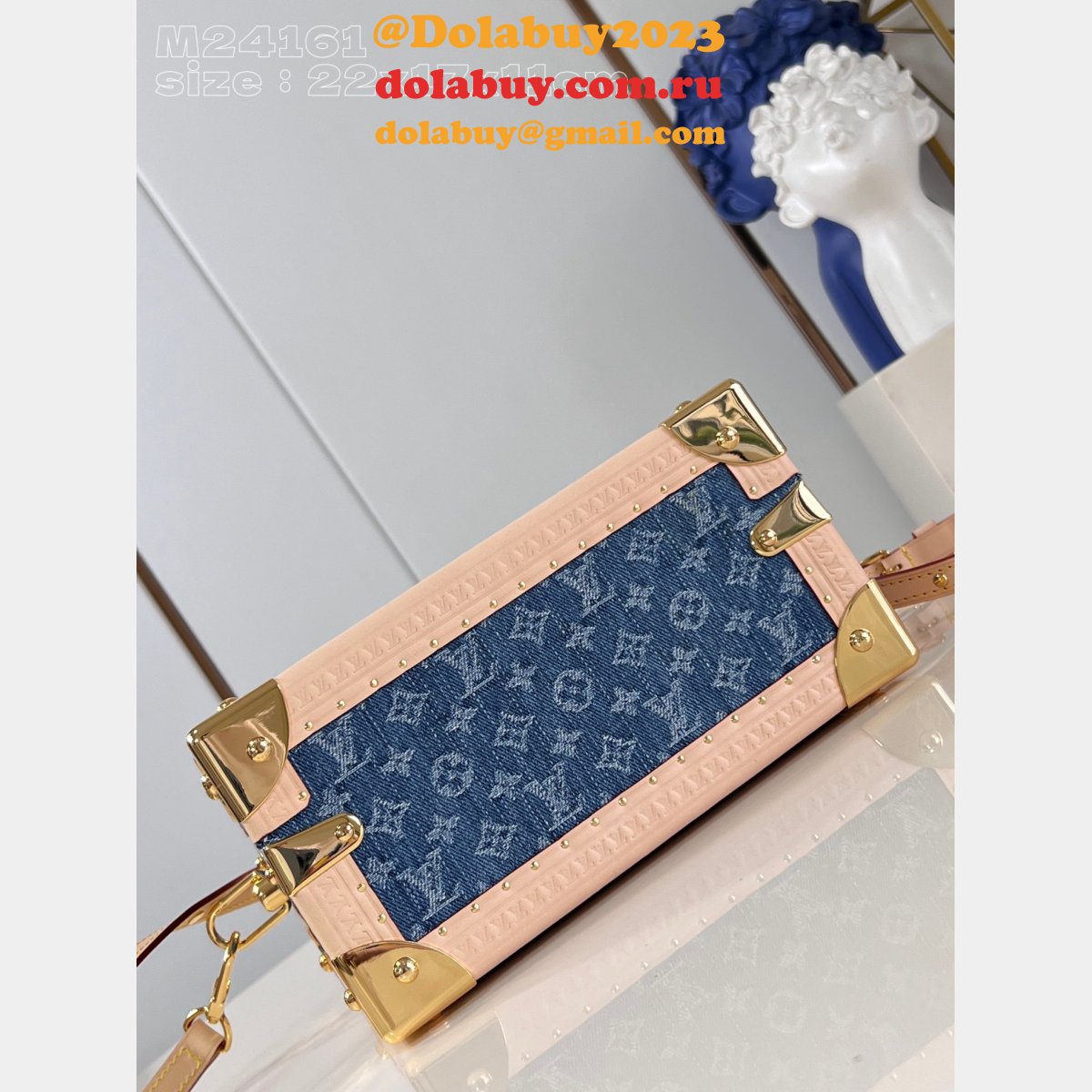 Petite Valise Denim Bleu M24161 Copy Louis Vuitton 1:1 Mirror Bag
