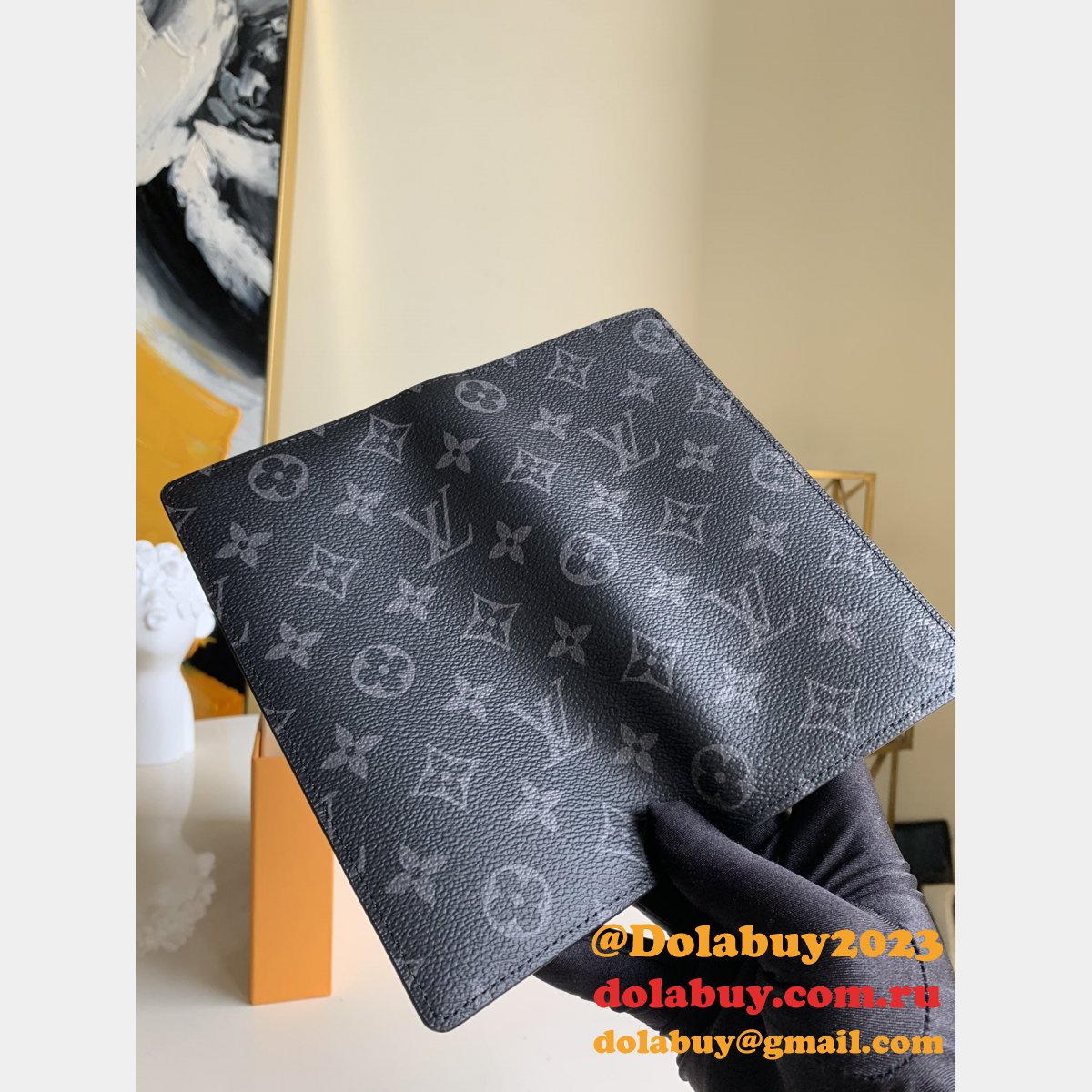 M61697/N62665/M66540 Brazza Wallet Monogram Eclipse Damier Graphite LV Replica