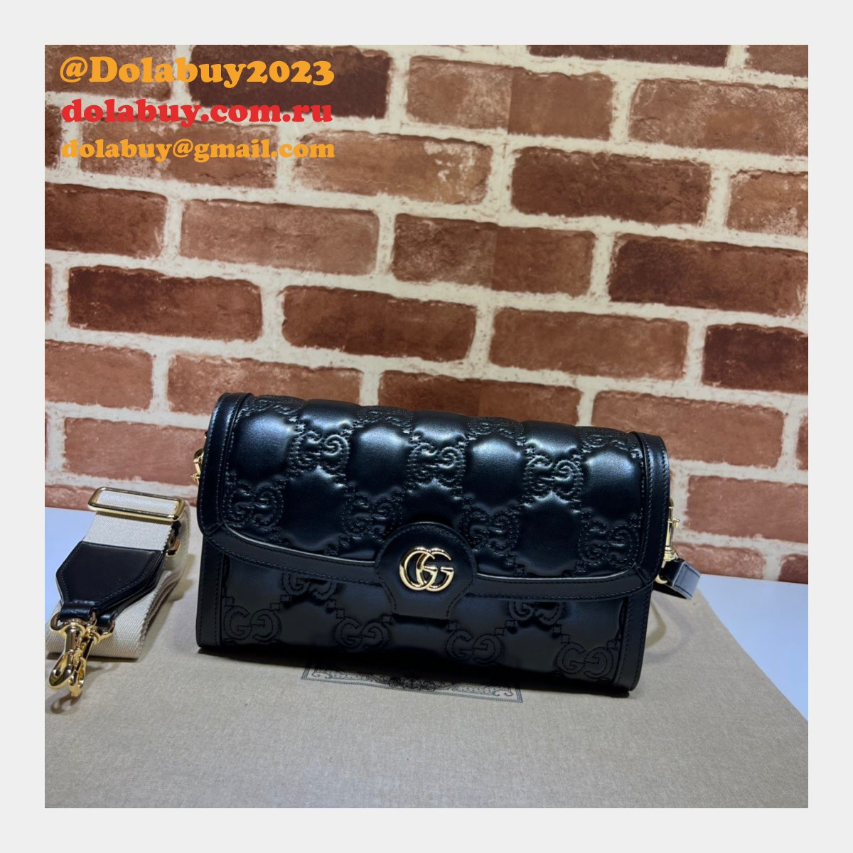 G*u*i design 724529 gg matelasse replica top bag