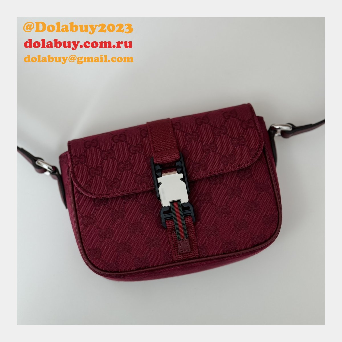 Gucci Duplicate Mini GG Crossbody 802100 Top Quality Red Bag