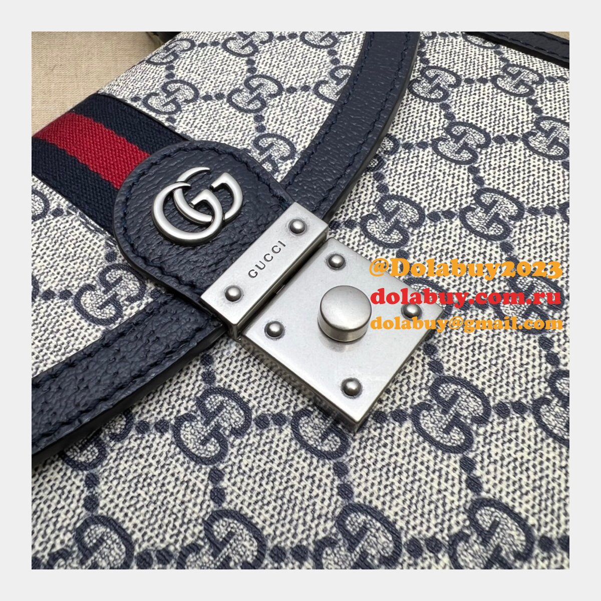 aaa+ G*u*i 651055 ophidia small top handle fake bag with web