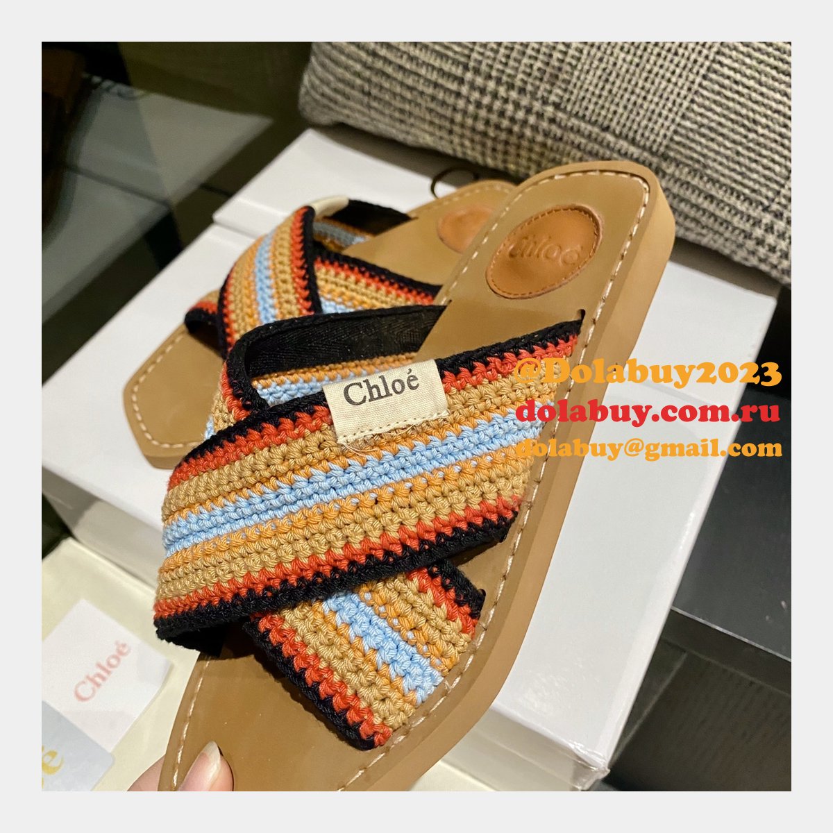 1:1 Mirror Image Replica Chloe Roman Sandals Shoes