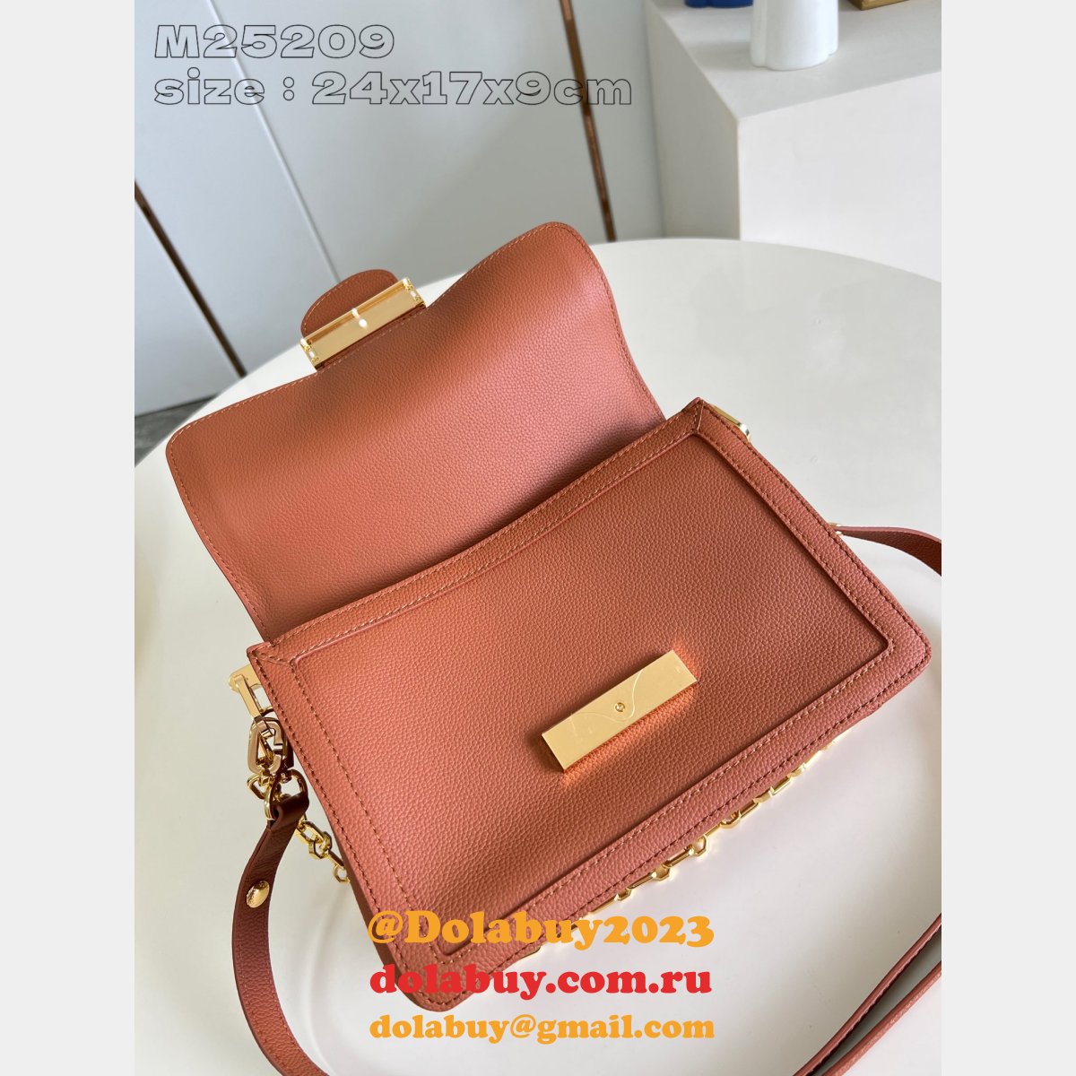 Louis Vuitton Luxury Replica Dauphine Soft M25048 Orange Bag