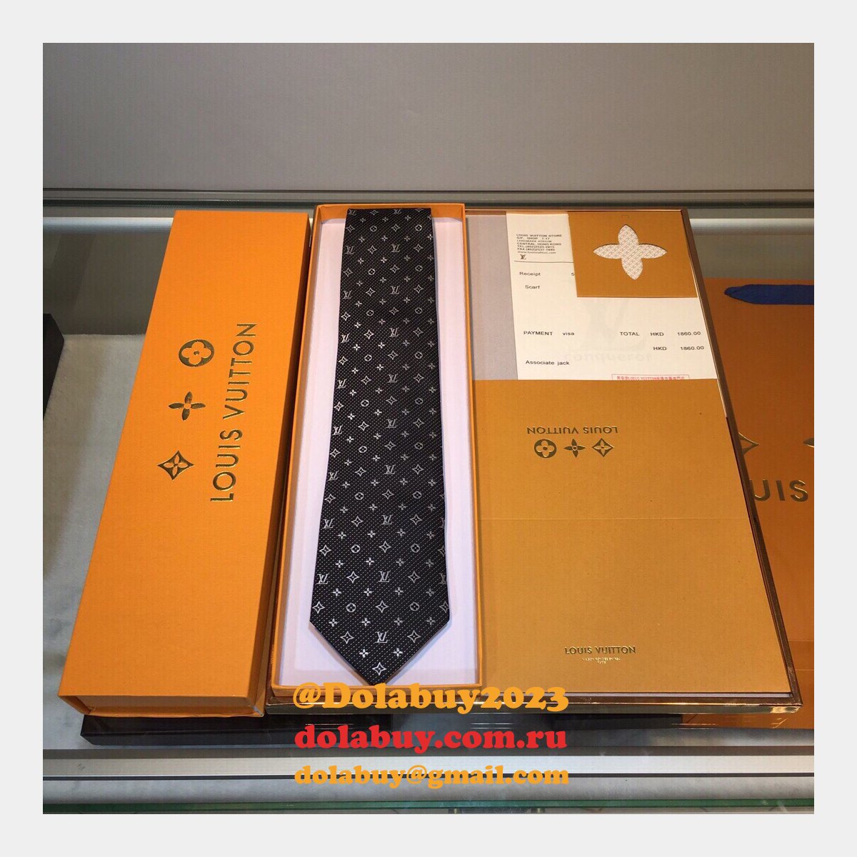 Louis Vuitton Monogram Classic Jacquard series Tie