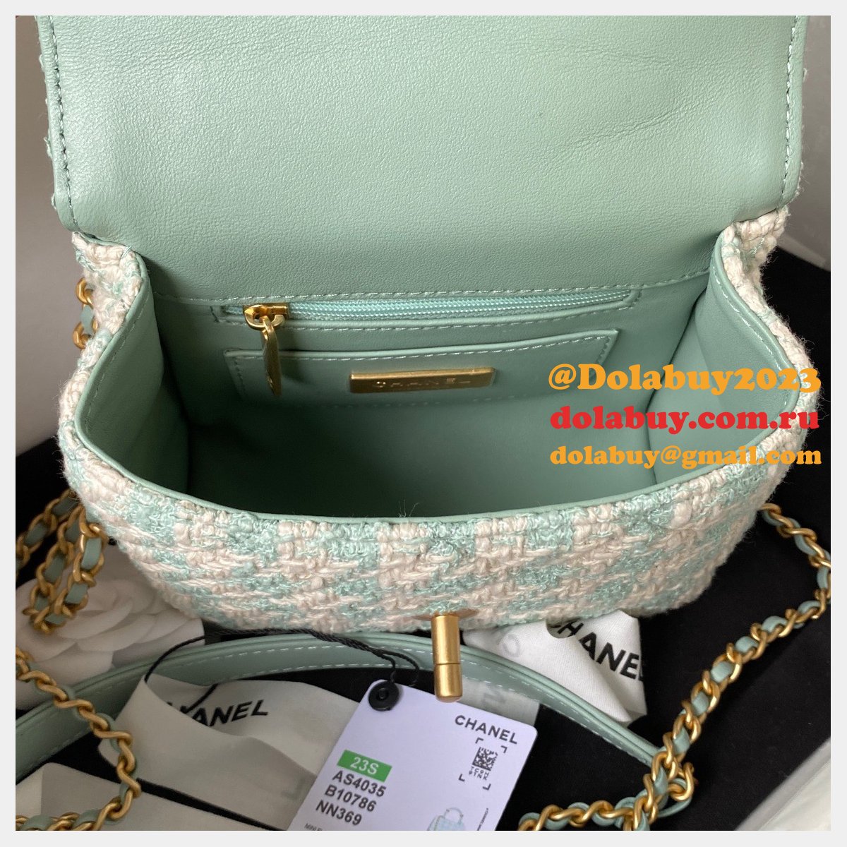 New 1:1 Mirror Flap Bag AS4035 Top Handle Luxury