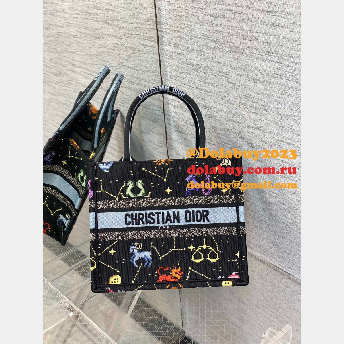 Christian Dior AAA+ Replica Canvas Book Tote Bag