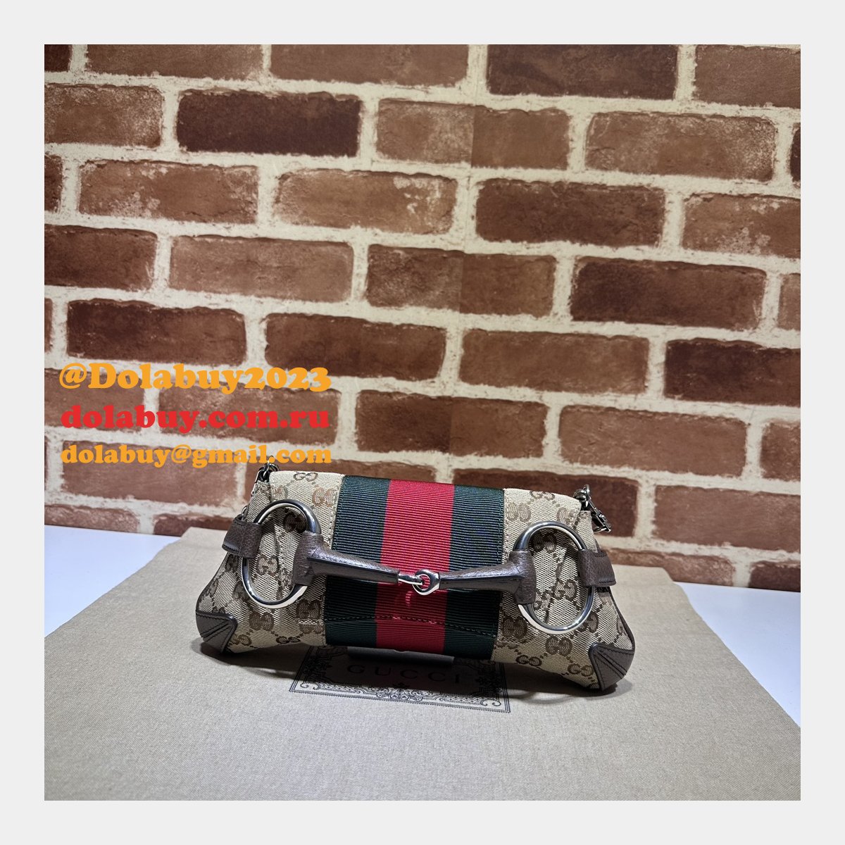 Gucci Designer 764339 Horsebit Chain Knockoff Shoulder Bag