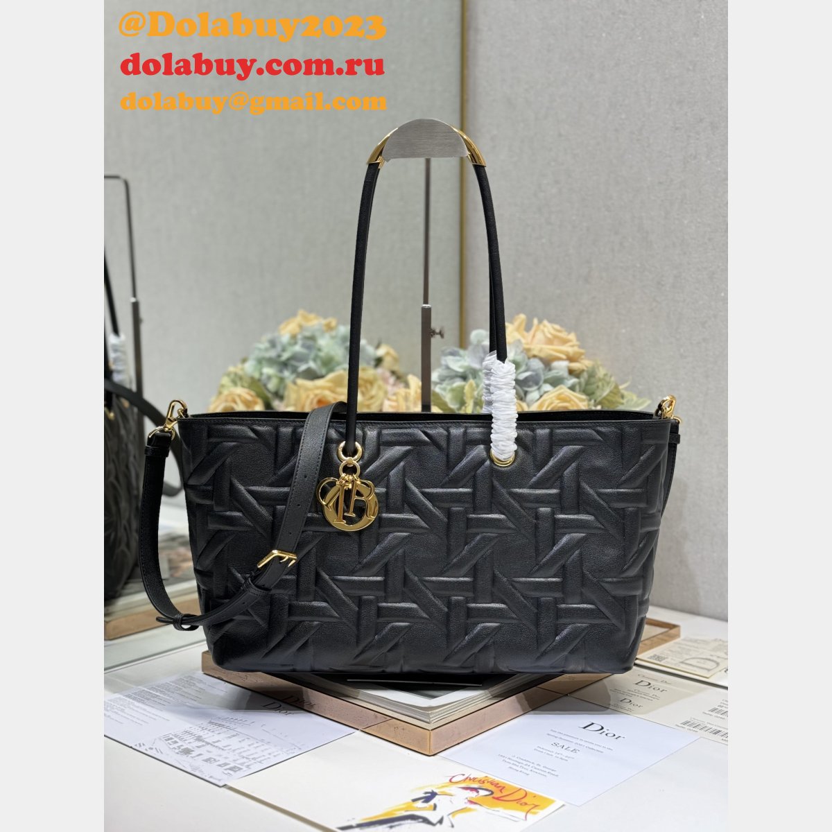 Fashion Dior Toujours 1:1 Mirror Tote 1166 Replica Bag