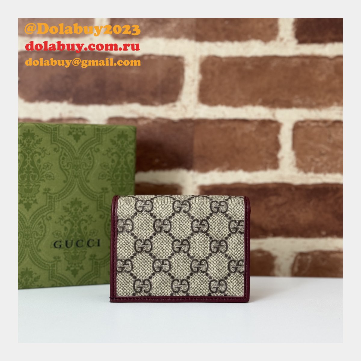 Gucci Inspired 621887 Horsebit 1955 Card Case Wallet