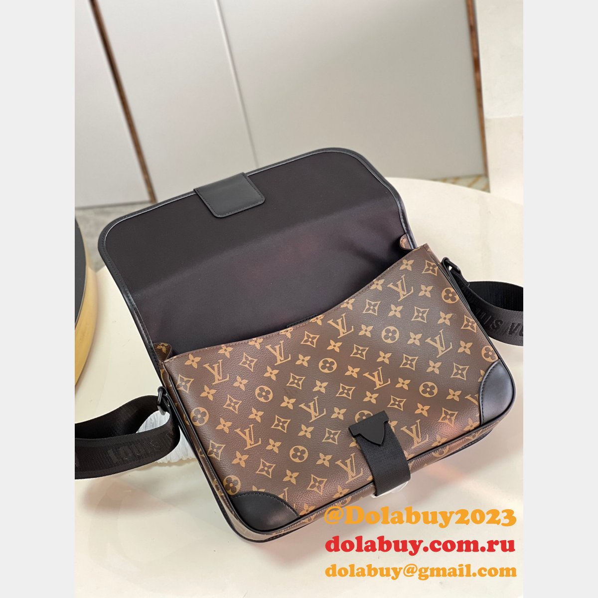 Louis Vuitton Replica Archy Messenger M46328 Bag Monogram Macassar Canvas