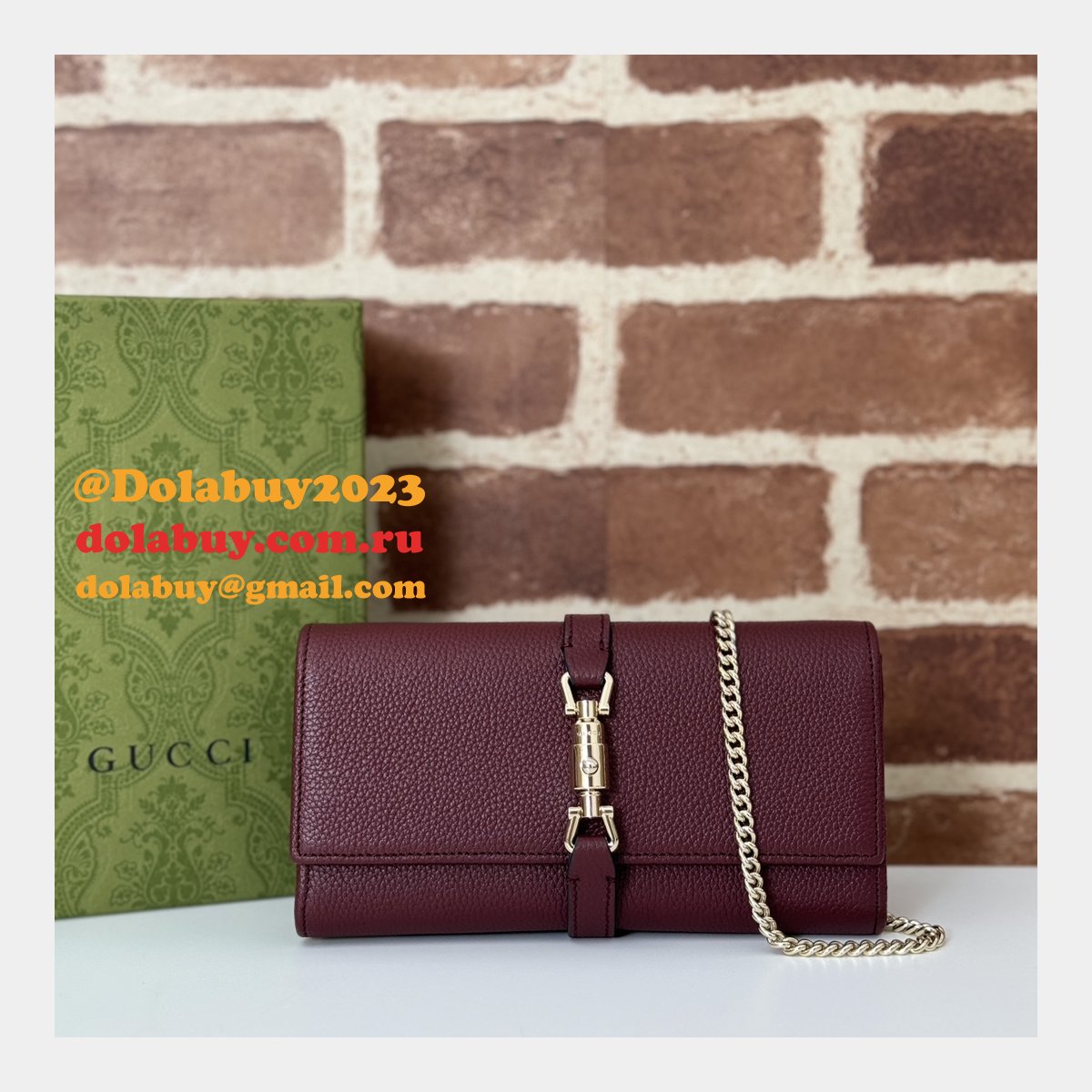 Replica 652681 Jackie 1961 Chain Wallet Gucci AAA+ Bag