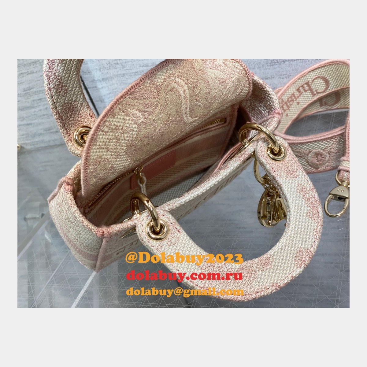 Christian Dior Copy Lady 1:1 17CM Mirror Designer Bag