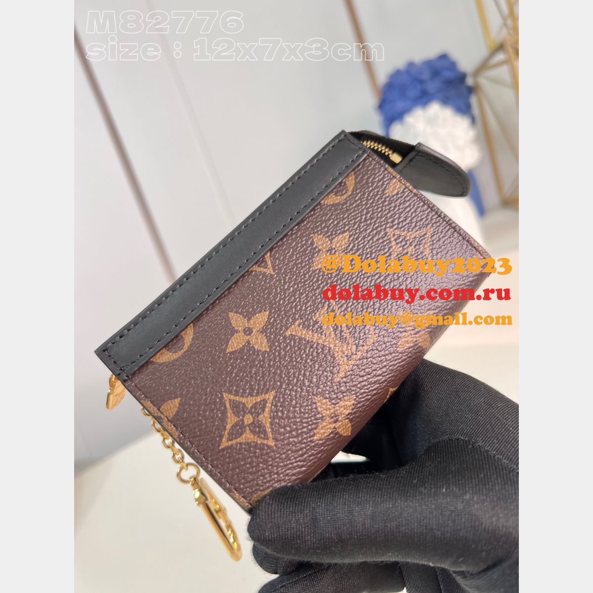 Key Pouch Voyage Monogram Eclipse M82776 Louis Vuitton Replica Bag