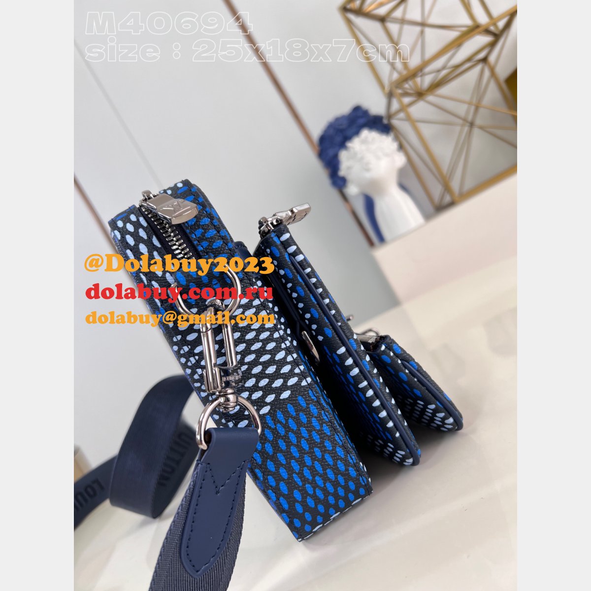 Damier Graphite M40694 Canvas Studio Messenger Louis Vuitton Designer Bag