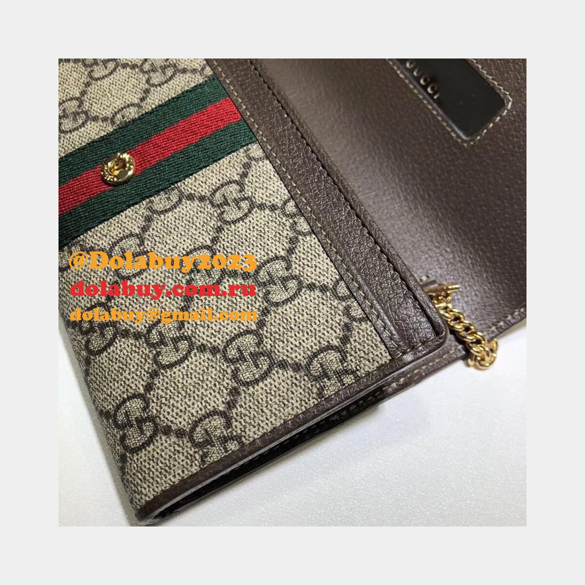 Replica Ophidia GG chain wallet 546592