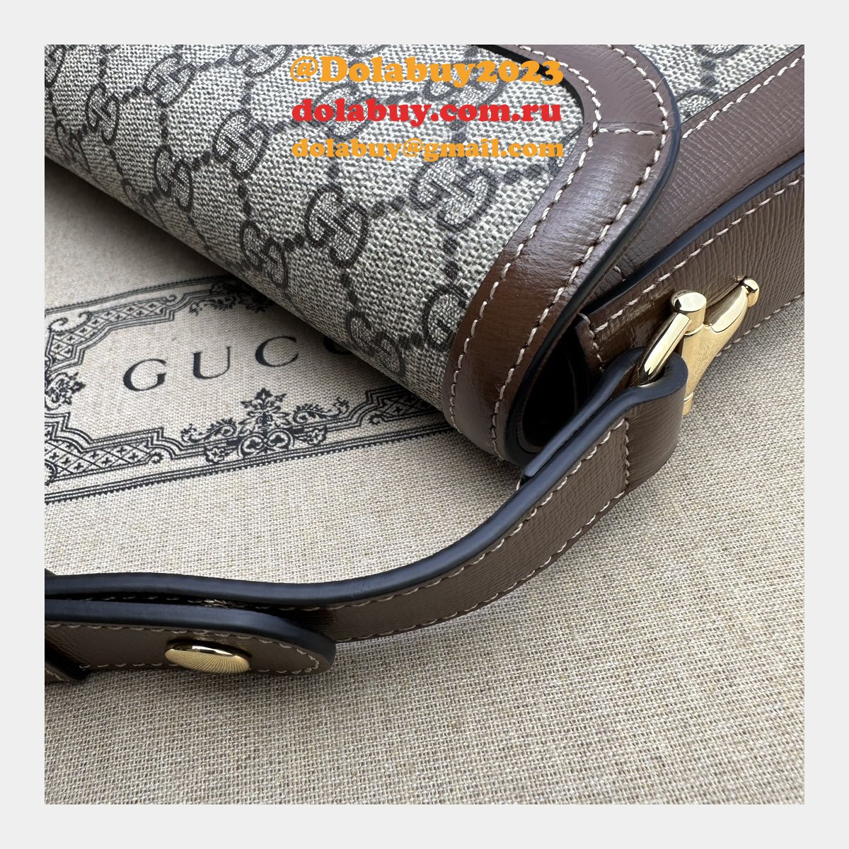 Top Quality 764155 Horsebit Shoulder 1955 Gucci Inspired Bag