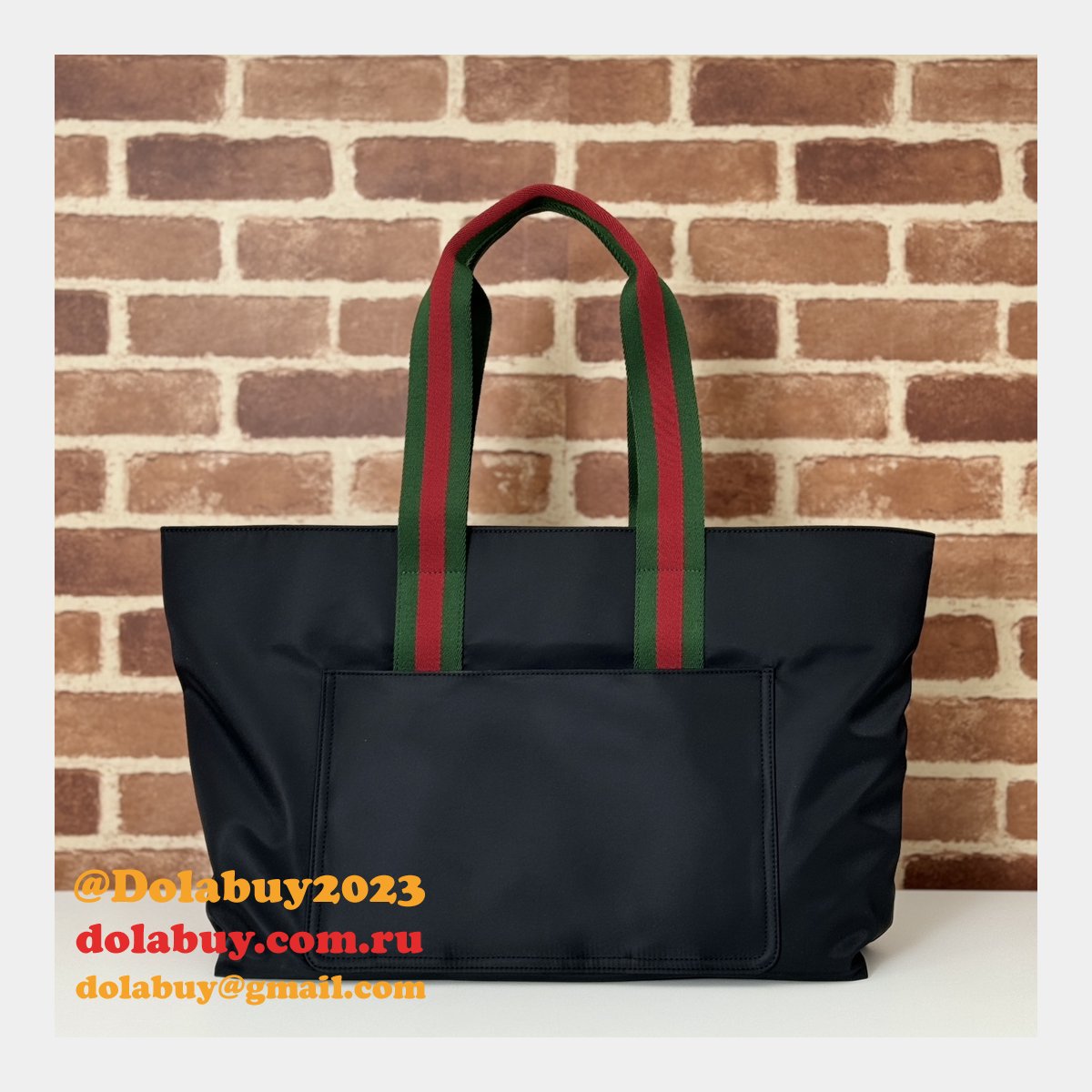 Replica Gucci 7 Star 802172 Tote Bag Black Nylon