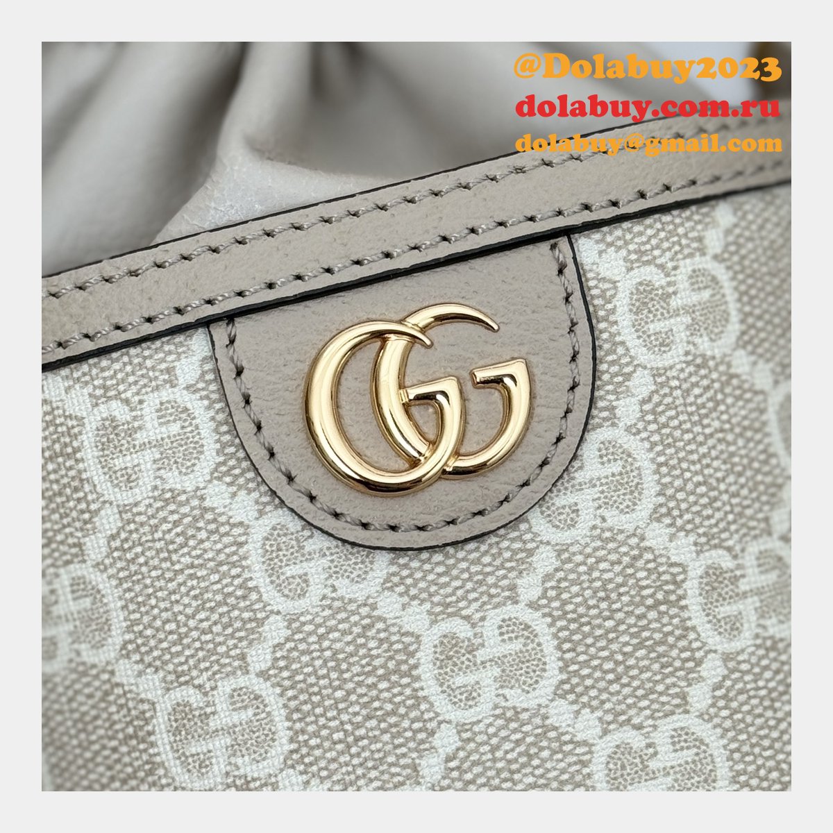 Knockoff Gucci Ophidia Inspired Bucket Ebony Supreme 760199 Bag