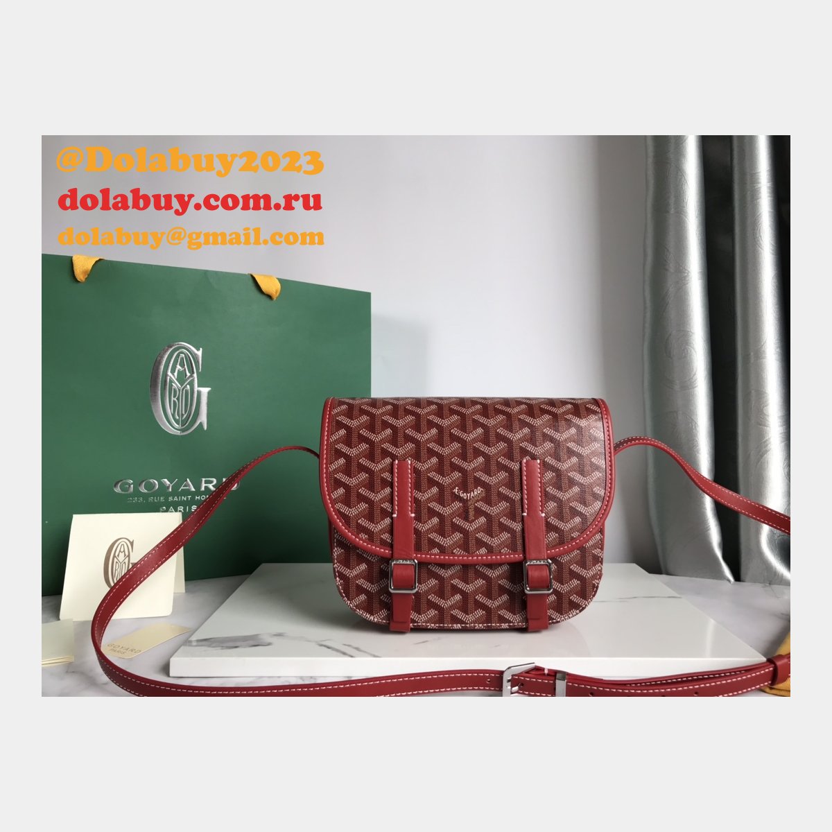 Copy Goyard Chevron Belvedere Duplicate Messenger GY020098 Fake Bag