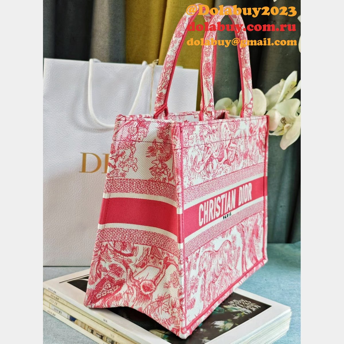 Top Quality Christian Dior Paris Reverse book Tote