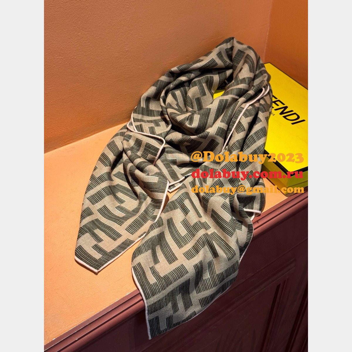 Duplicate 1:1 Mirror Fendi Cashmere Scarf