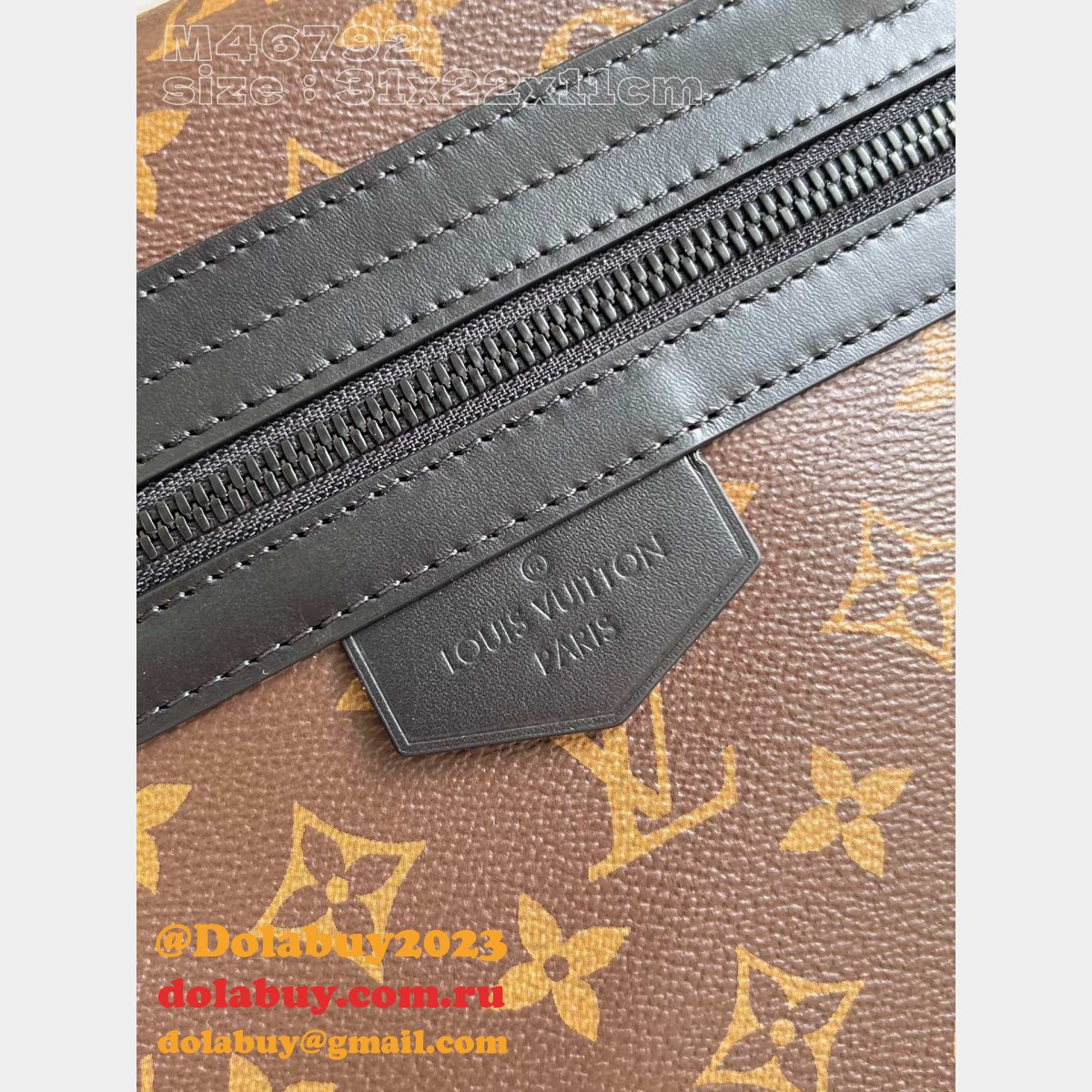 LV Copy Trail Messenger Monogram Macassar Canvas Men M46972 Fashion Bag