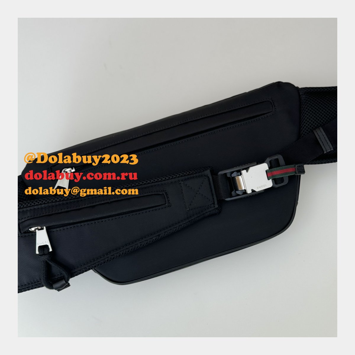 Backpacks GG Belt Bag Ebony GG Canvas 804262 Copy Gucci Bag